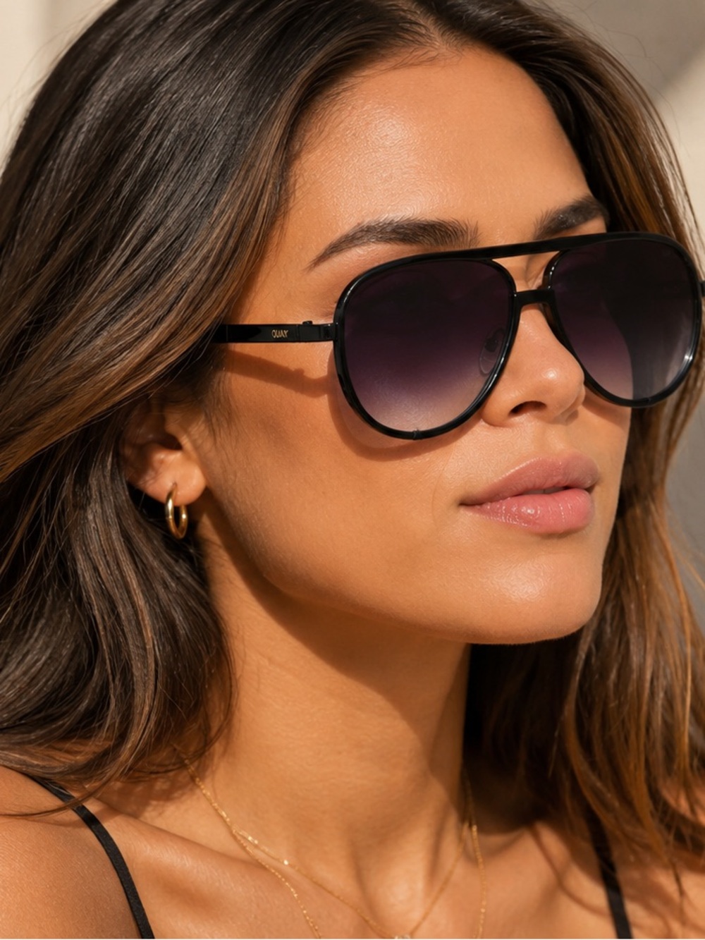 QUAY High Profile Oversized Sunglasses UV Protection Unisex NWT